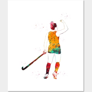 Field Hockey Player Girl Posters and Art